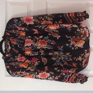 Loft long sleeve floral print blouse size xsmall